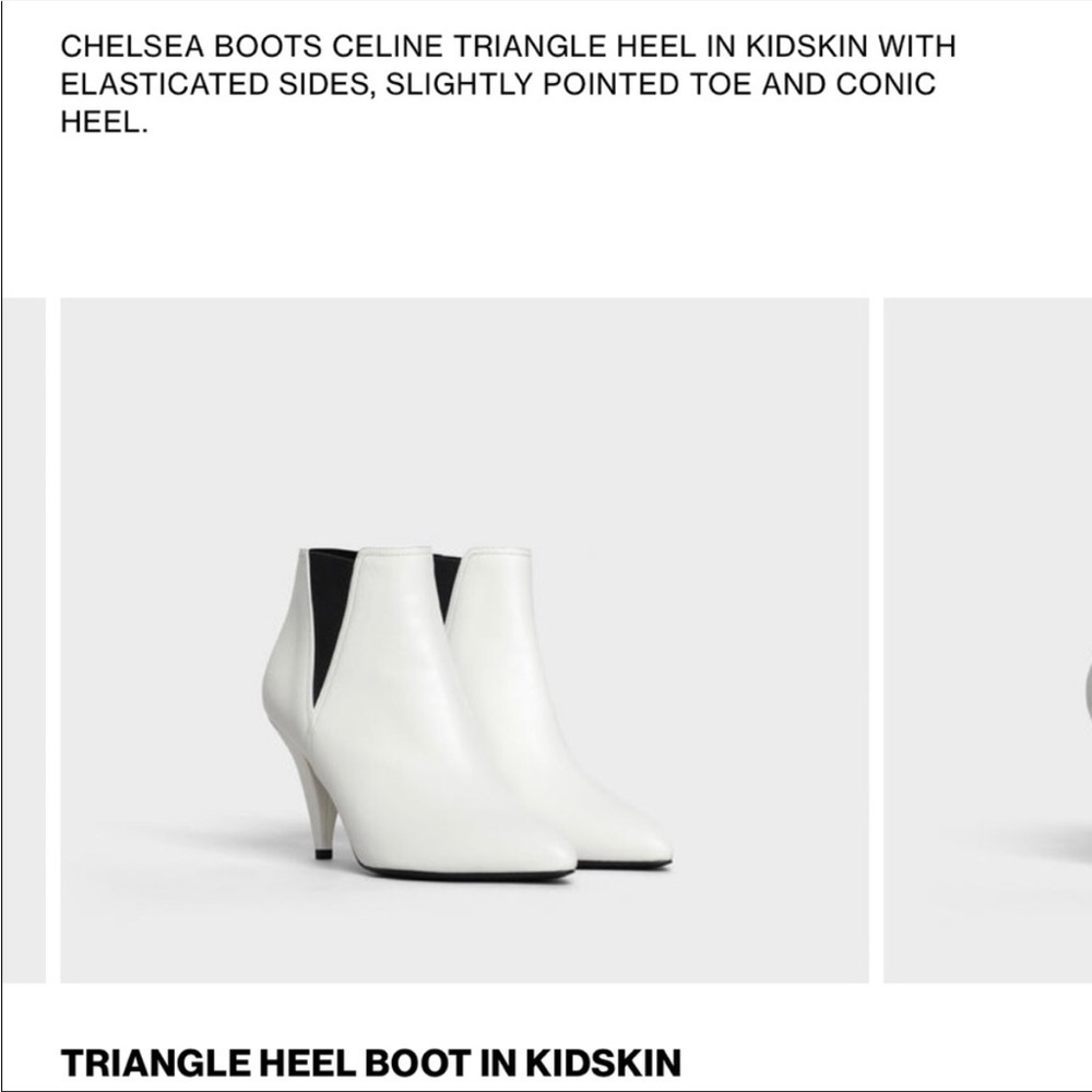 Celine white ankle boots